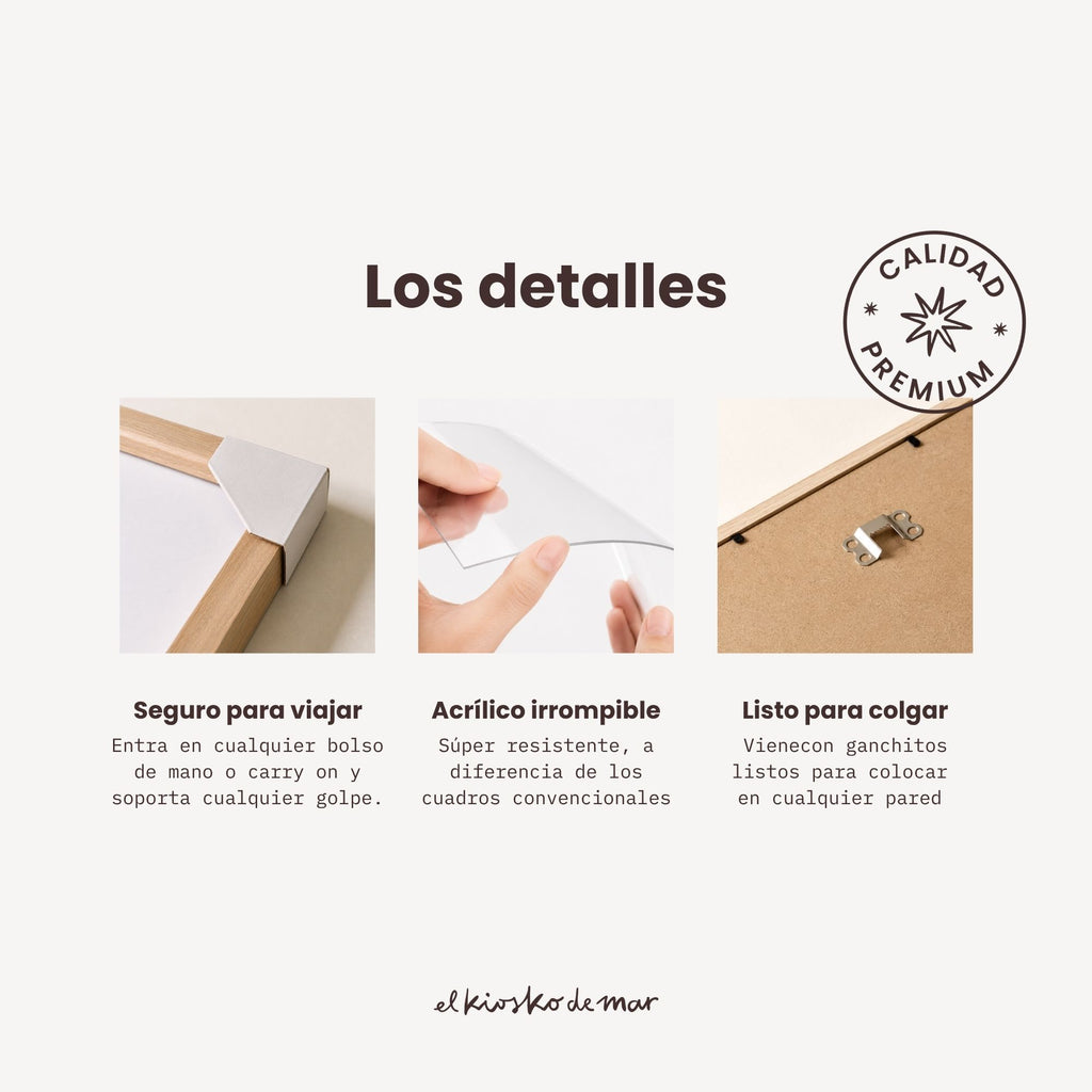 Cuadro Tira de fotos: detalles de calidad — El Kiosko de Mar, Uruguay