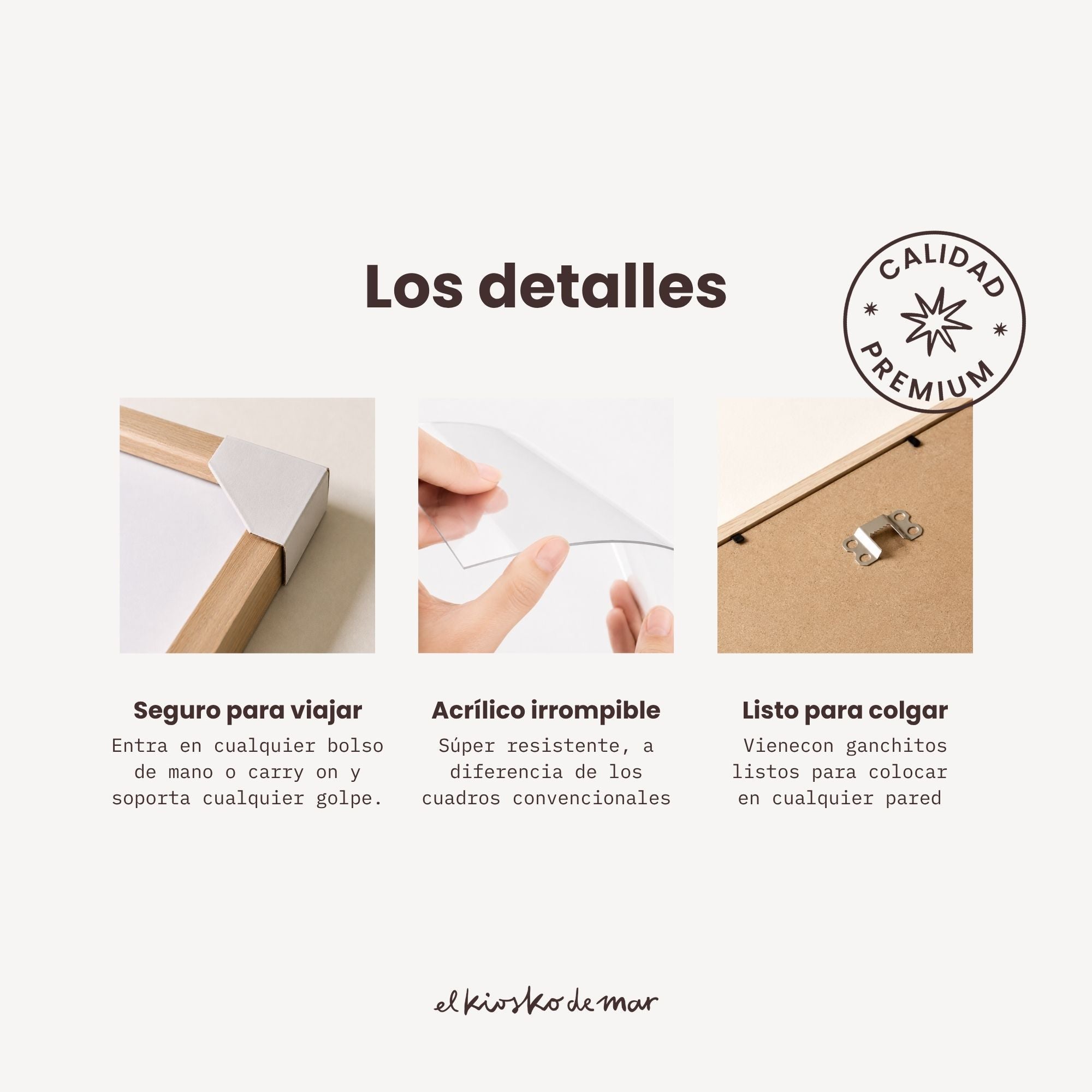 Cuadro Tira de fotos: detalles de calidad — El Kiosko de Mar, Uruguay