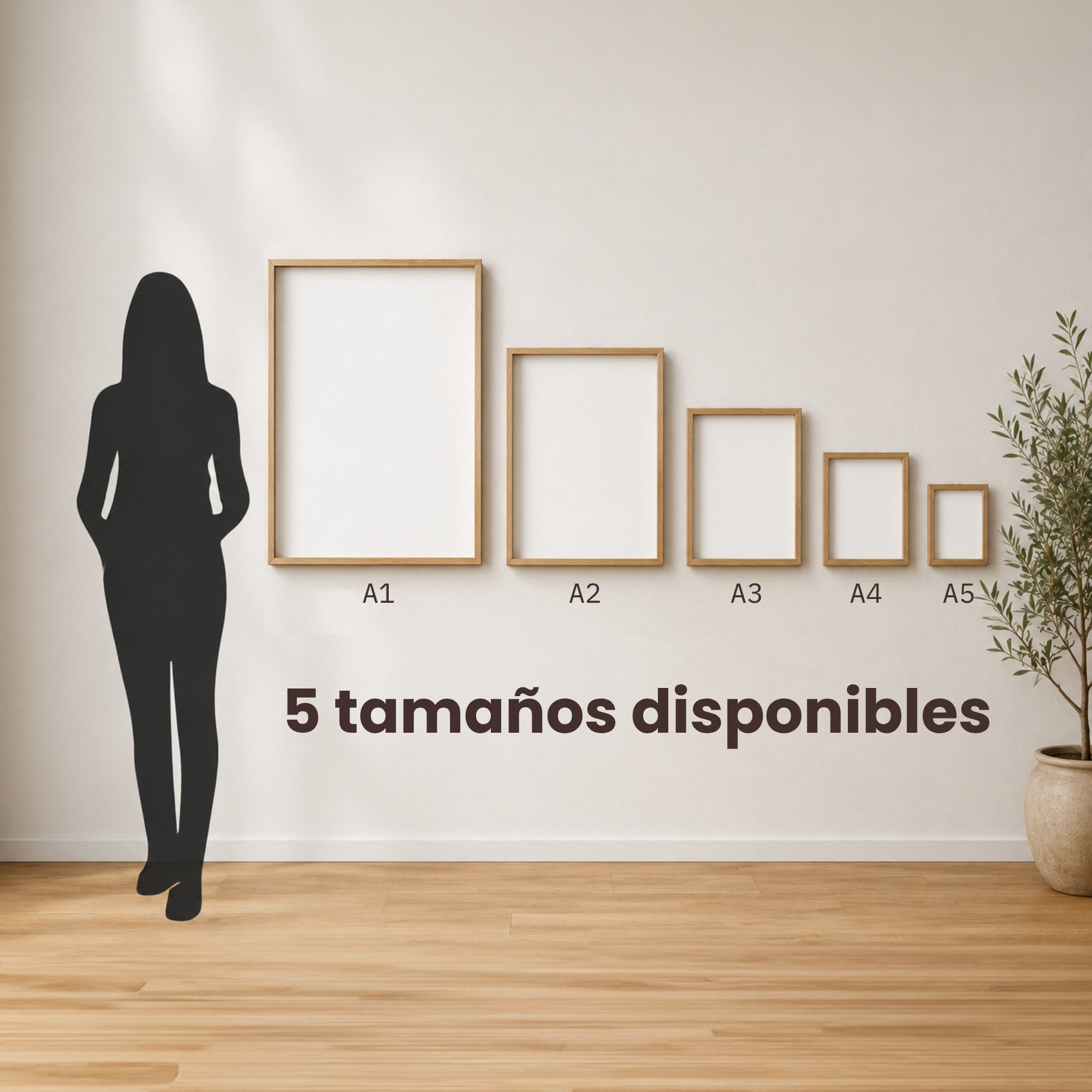 5 tamaños de cuadros disponibles, de A1 a A5 — El Kiosko de Mar, Uruguay