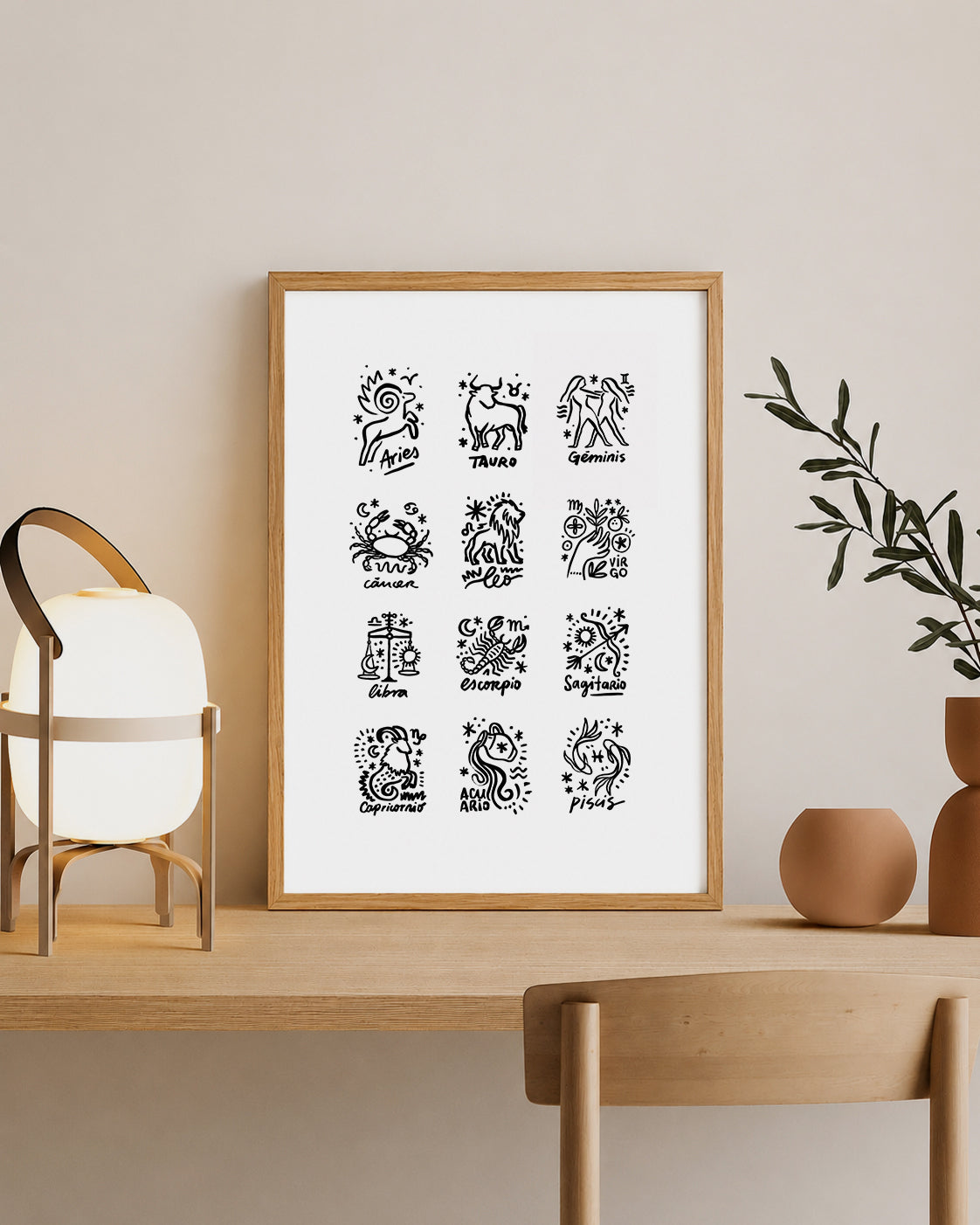 Todos los Signos - Blanco y Negro